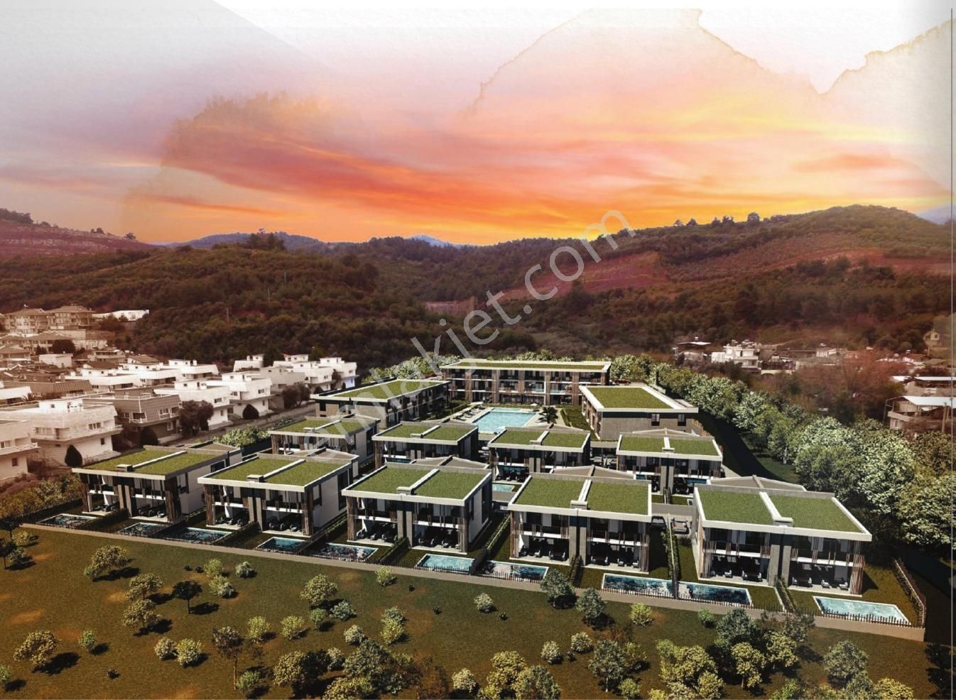 Dab'dan Olea Kurşunlu'da, Deniz Manzaralı Kiralık 2+1 Daire - Görsel 16