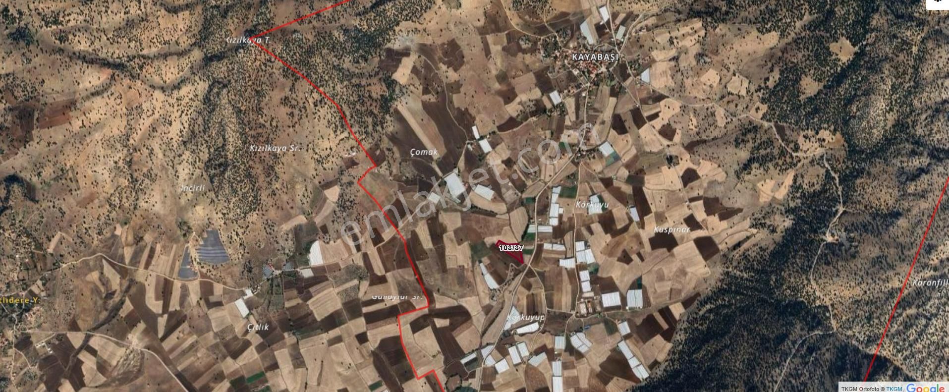 Seydikemer Kayabaşta Yola Cepheli 8.290 M² Satılık Tarla - Görsel 2