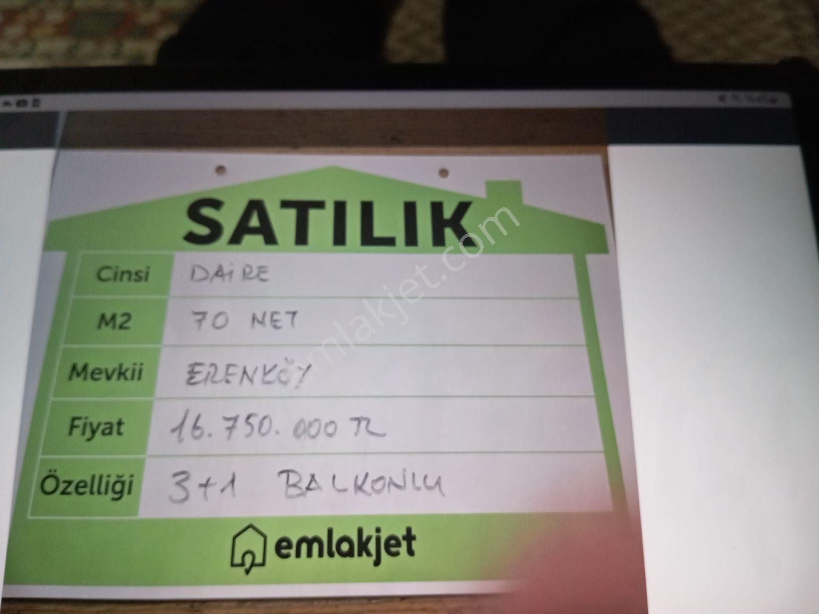 Erenköy Mahallesi 3+1 Balkonlu Satılık Daire