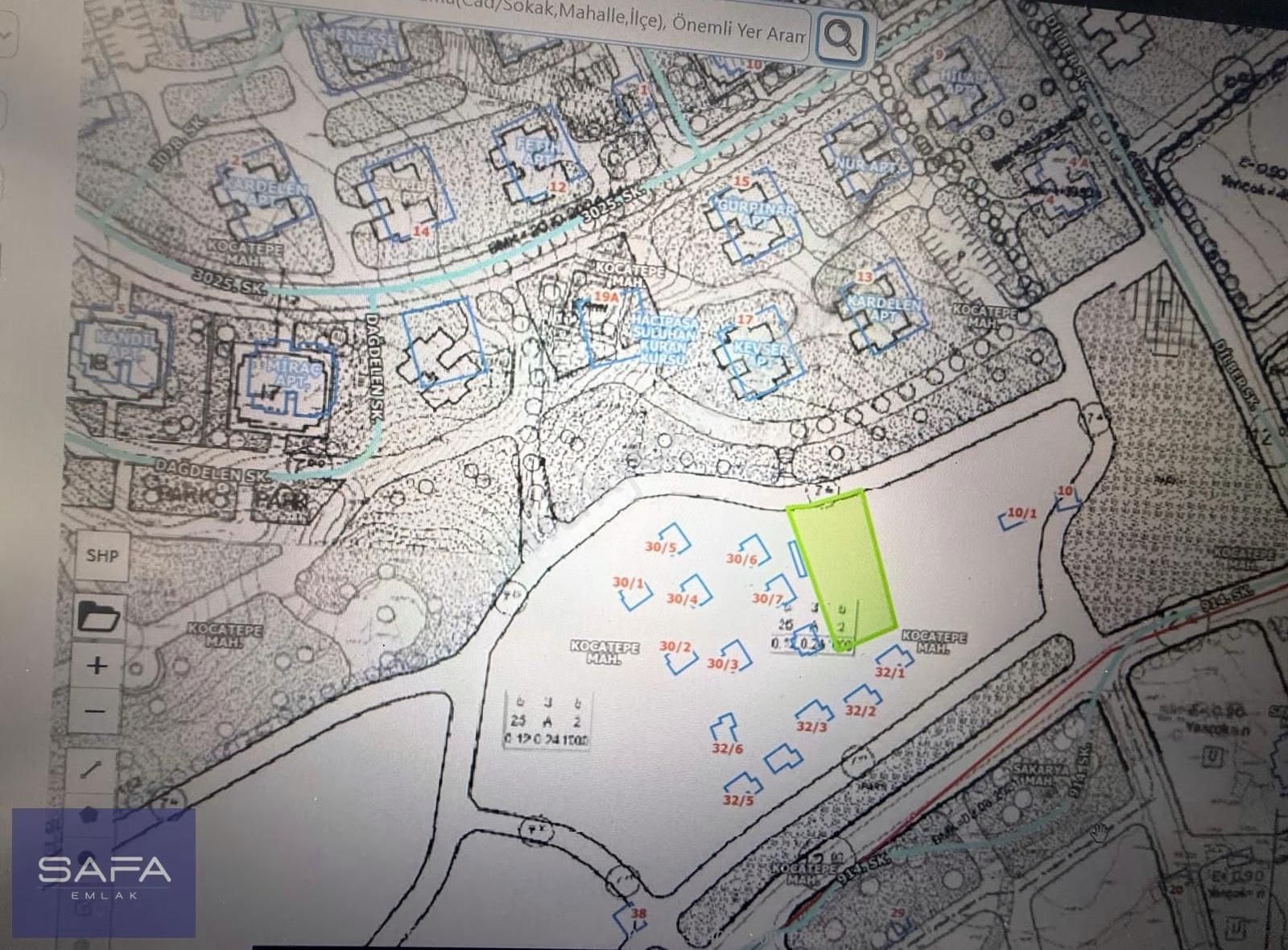 Safa Emlaktan Sakarya Mahallesinde 1134 M2 Satılık Villa Parseli - Görsel 3