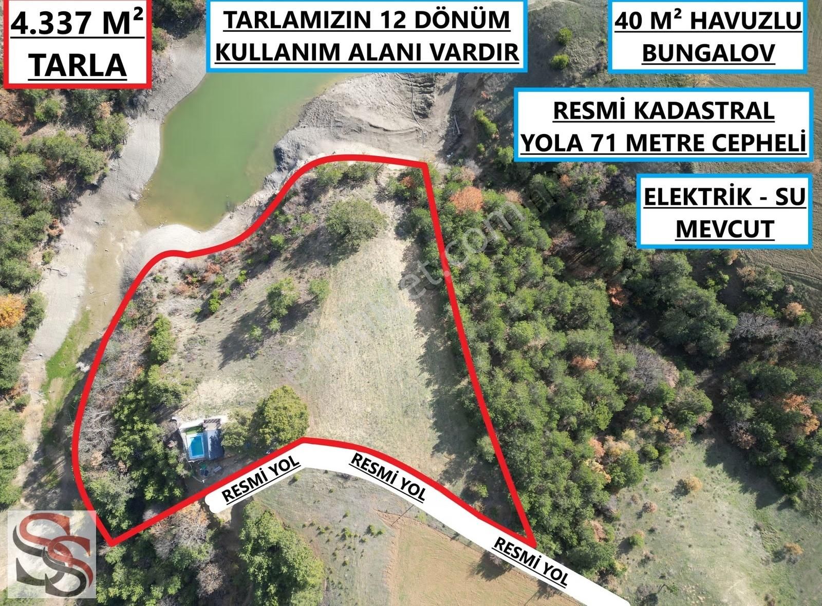 Geyve Çine Göl Manzaralı 4.337 M² Tarla + Havuzlu Bungalov - Görsel 23