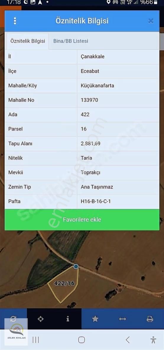 Çanakkale Eceabat'da Deniz Manzaralı Yola Cephe Tek Tapu Tarla.! - Görsel 21