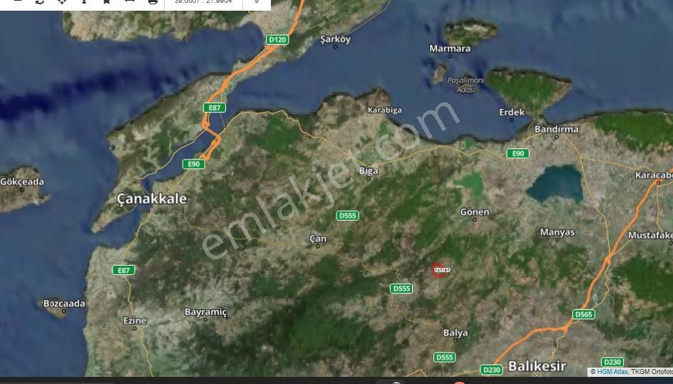 Çanakkale - Yenicede Takasa Uygun Tek Tapu Tarla | Evport Gyo | - Görsel 5