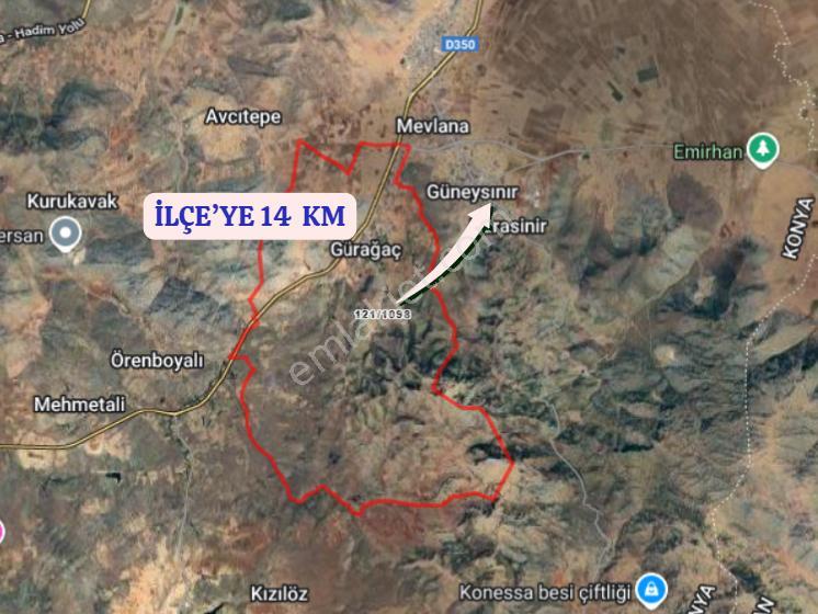Konya Güneysınır Gürağaç Köyünde 121 M² Arsa Satılıktır - Görsel 6