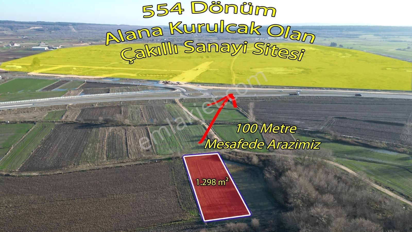 ꧁ ╣ Yapılacak Olan Sanayi Bölgesinin╠ Karşısında 1.298m² Arazi꧂ - Görsel 8