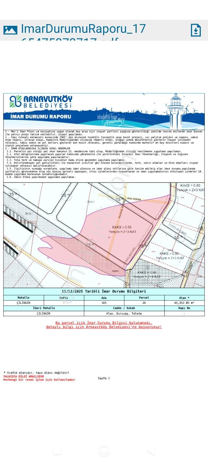 Arnavutköy Çilingir Mahallesi'nde Satılık Arsa - Görsel 6
