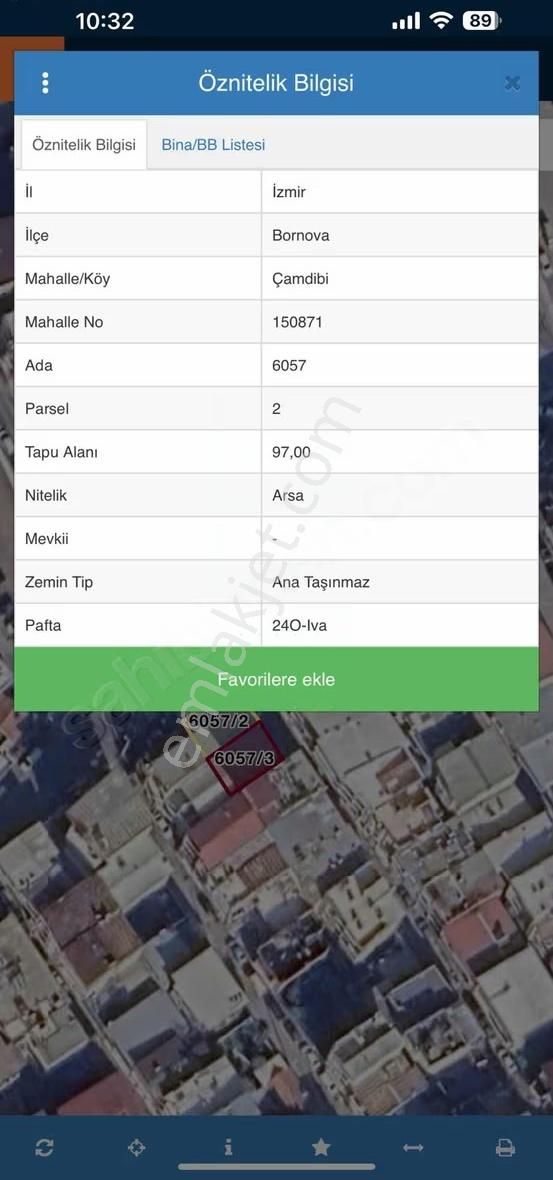 Bornova Çamdibi 190 M2 4 Kat İmarlı Köşe Parsel Satılık Arsa - Görsel 2