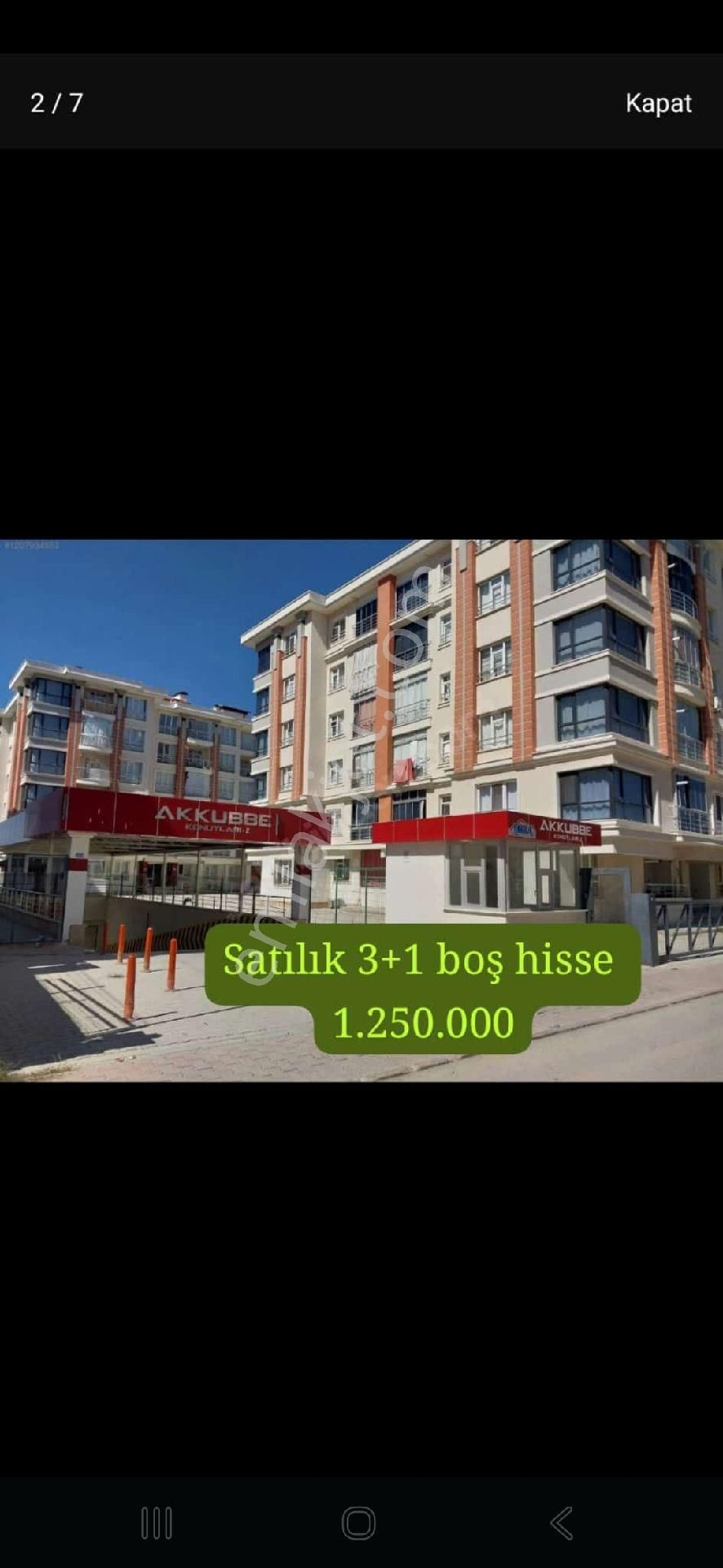 Akkubbe Kılınç İnşaat Koparatif Hissesi 3+1 Boş Hisse