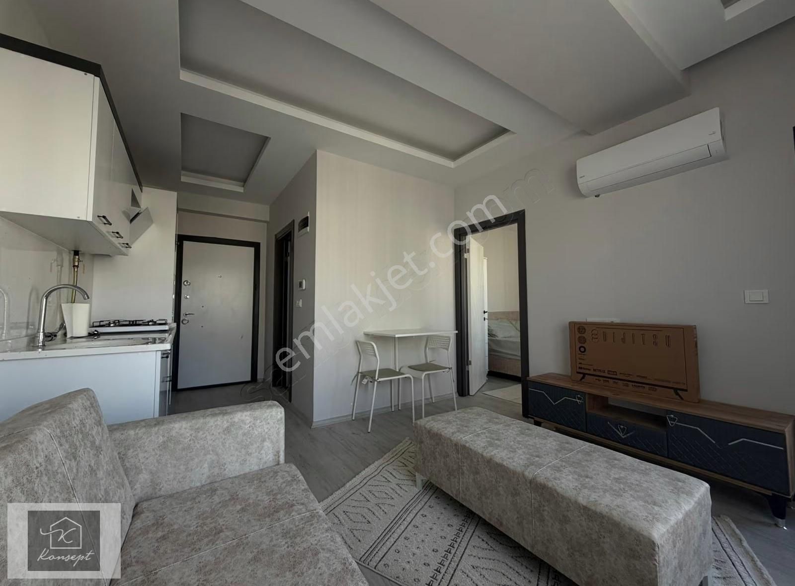 Konsept'den Site İçi-eşyalı-açık Havuzlu-güvenlikli Kiralık 1+1 - Görsel 12