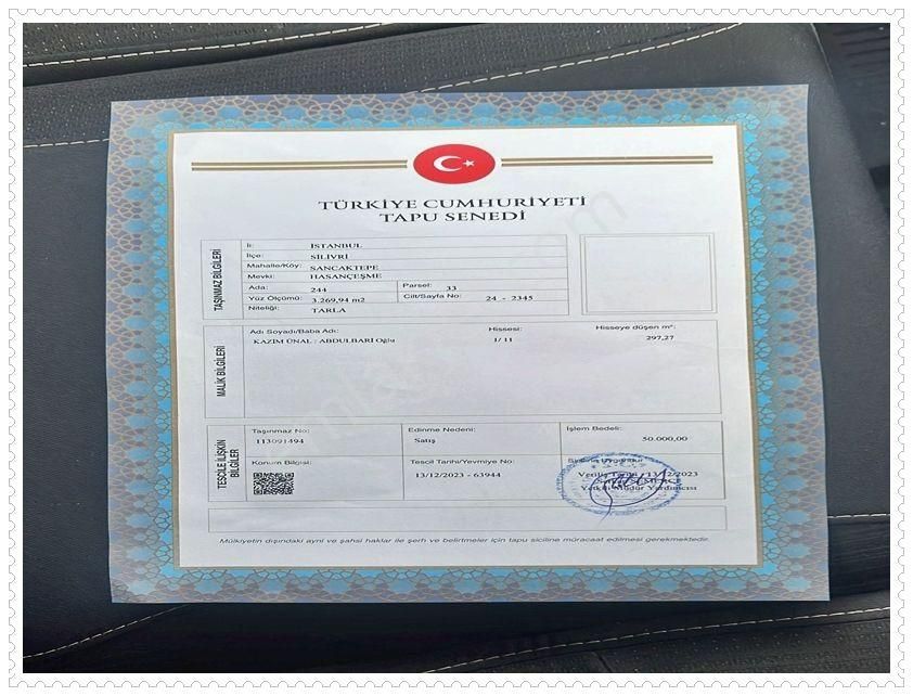 Silivri Sancaktepe Mahallesi Hasançeşme Mevkinde Çok Acil Satılk - Görsel 9