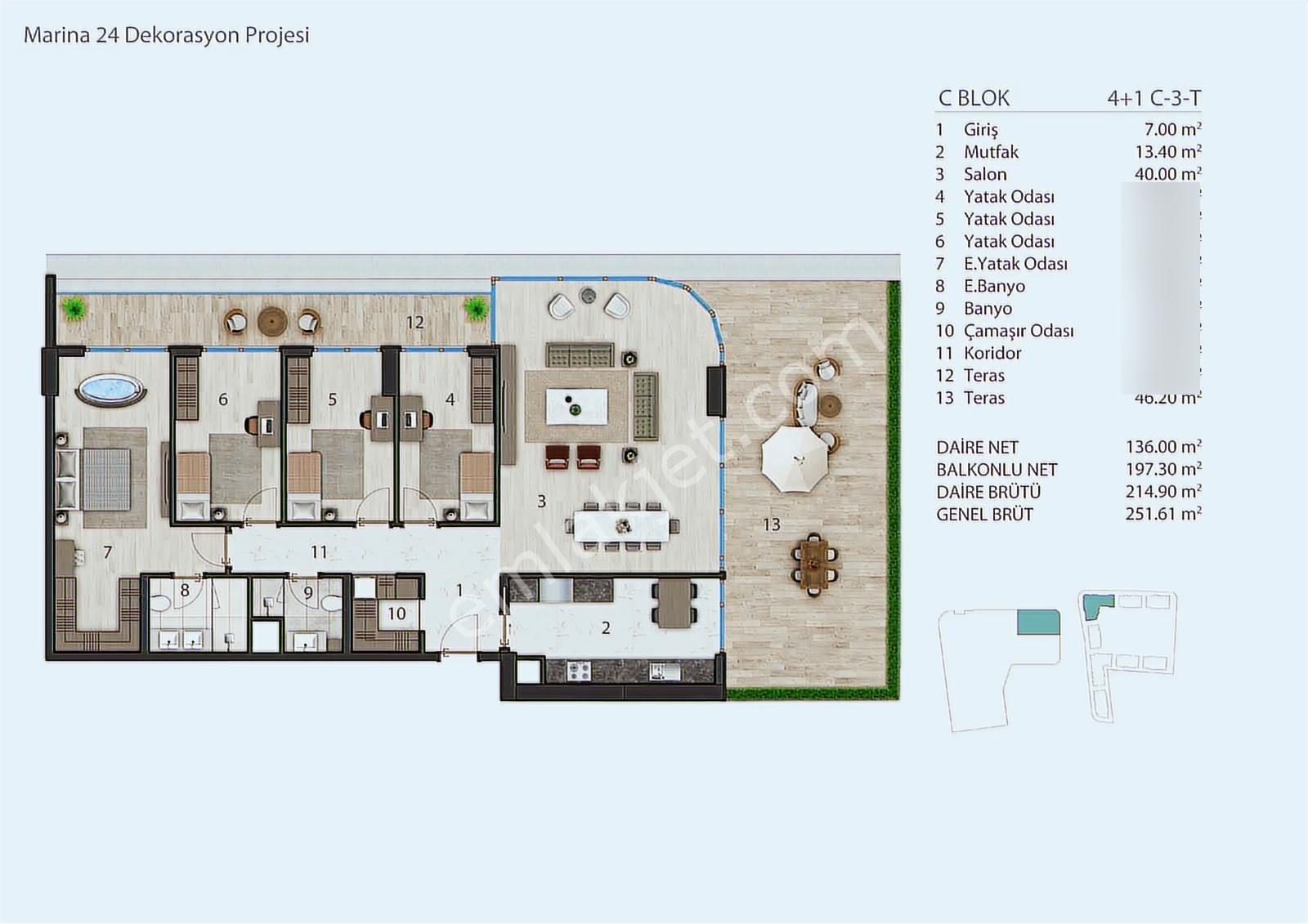 Büyükçekmece 4+1 Mimaroba Marina24 Satılık Deniz Manzaralı Daire - Görsel 10