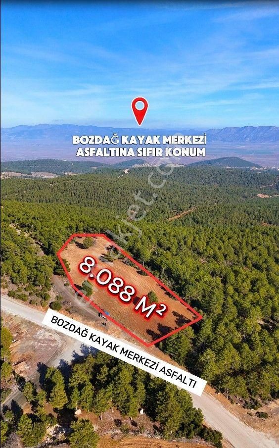 Şahin Emlaktan Denizli Acıpayam Bozdağ Kayak Merkezi Asfaltına Sıfır Satılık 8.088 M² Arazi - Görsel 5