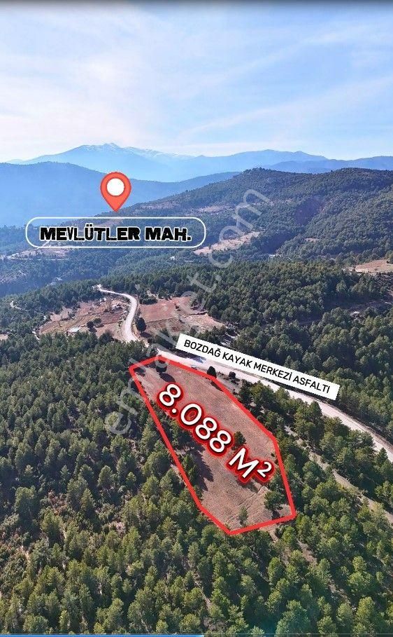 Şahin Emlaktan Denizli Acıpayam Bozdağ Kayak Merkezi Asfaltına Sıfır Satılık 8.088 M² Arazi - Görsel 4