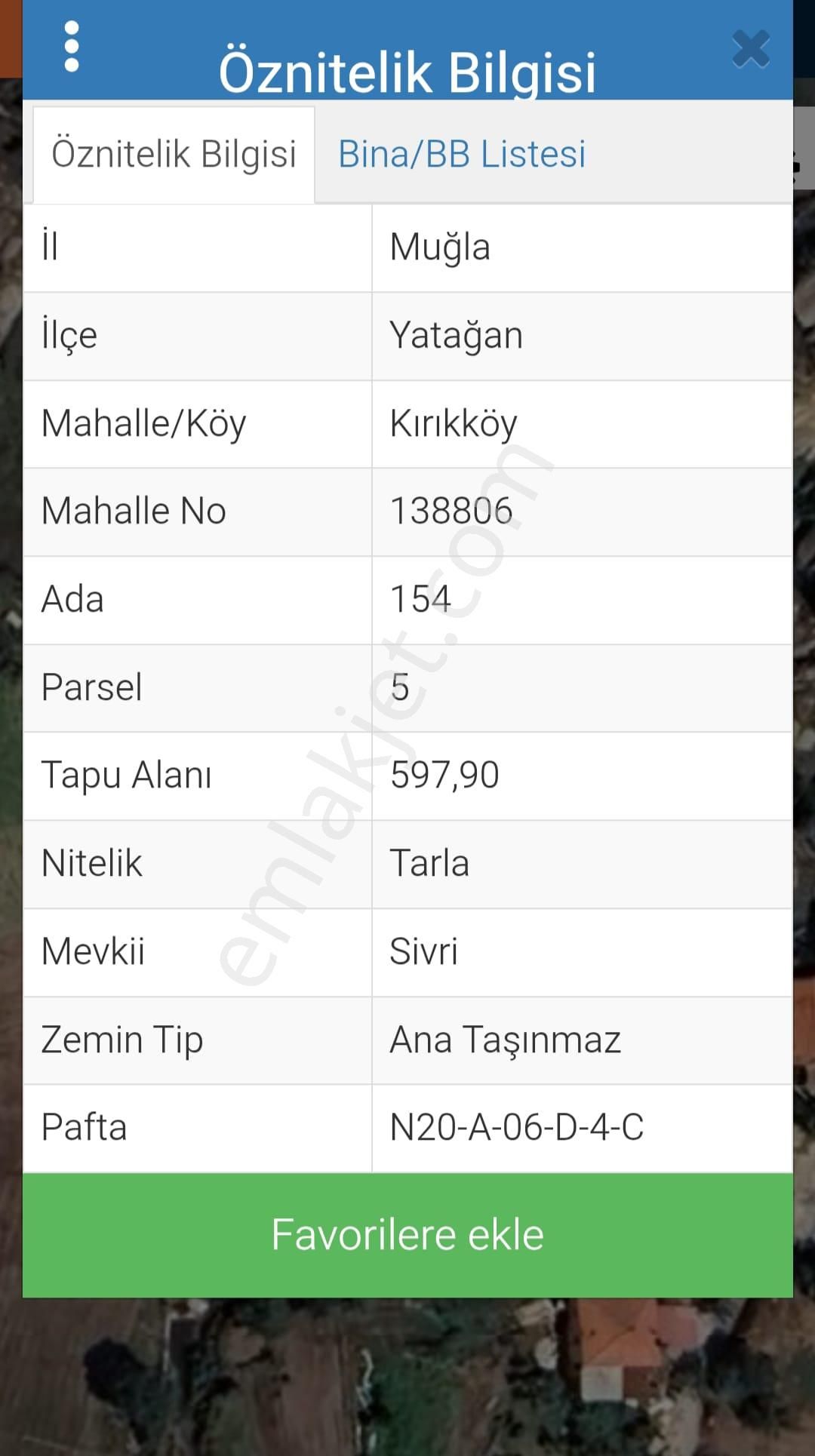 Muğla Yatağan Kırık Köy Mahallesi Satılık Tarla - Görsel 3
