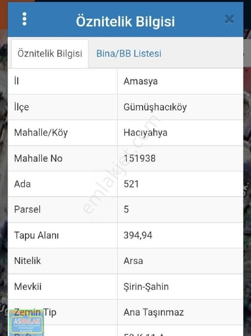 Gümüşhacıköy Asemlak Tan Satılık Hacıyahya Mah. Arsa - Görsel 2