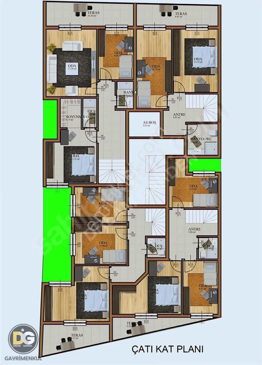Bursa Üniversite Yanı 152 Evler Sıfır 1+1 Krediye Uygun Daire - Görsel 3