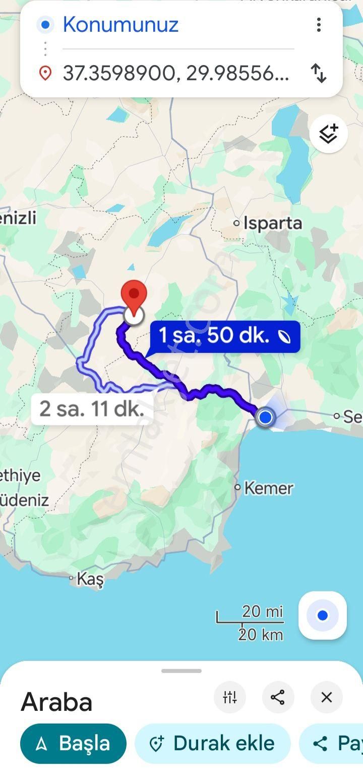 Burdur Karamanlı Yola Cephe Satılık Tarla - Görsel 3