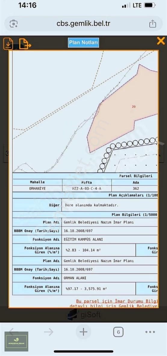 Manastırda Eğiitim Kampüs Alanı İmar Planı İçinde Arsa - Görsel 20