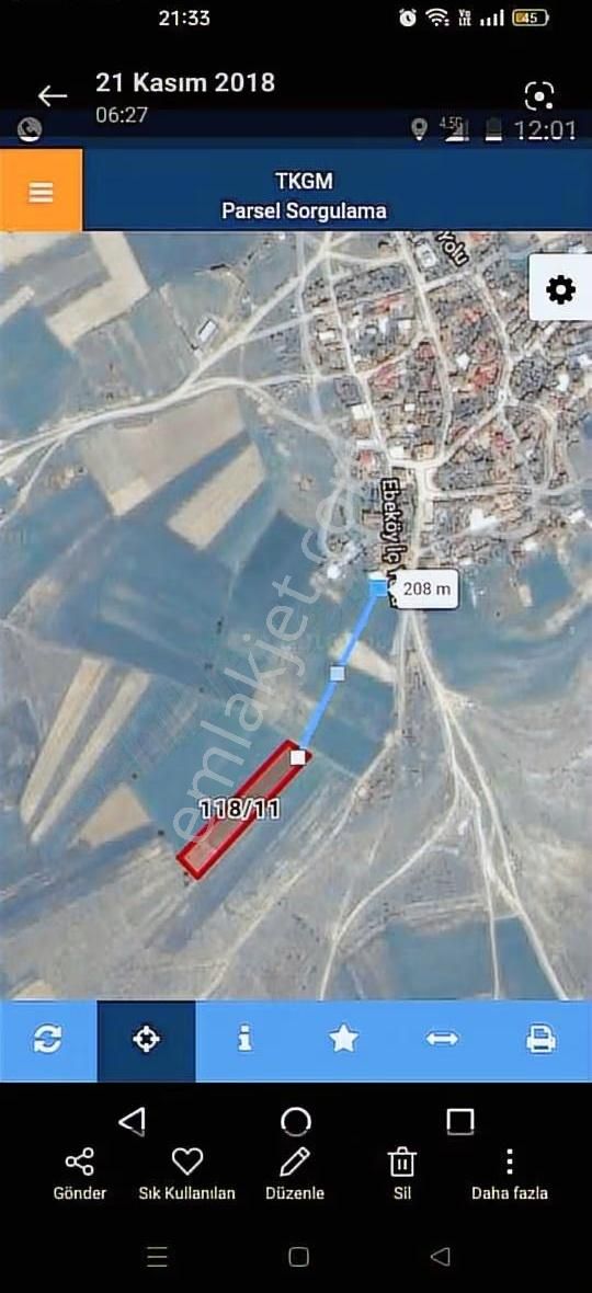 Acil 5.100 M² Tarla Köye 200 Metre