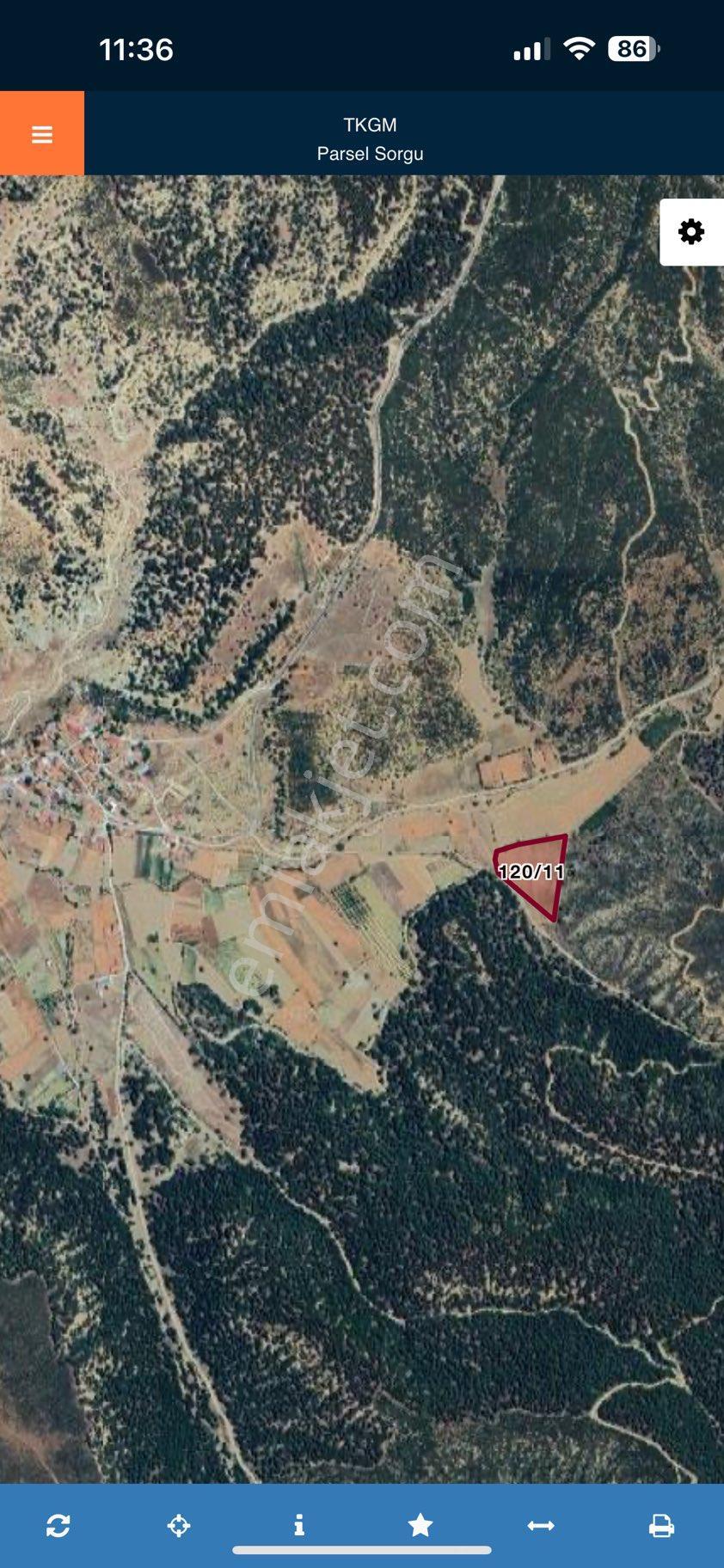 Burdur Kemer Akçaören Köyünde Satılık Tarla - Görsel 3