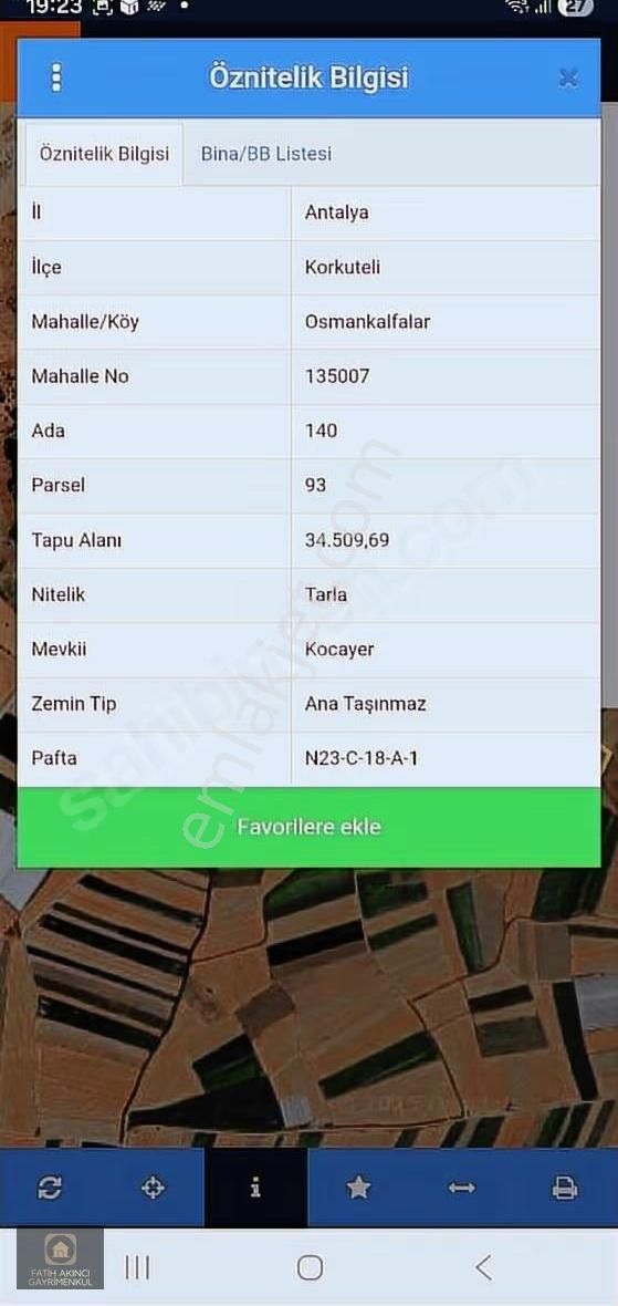 Satılık Osmankalfalar Da 1/4 Hisse