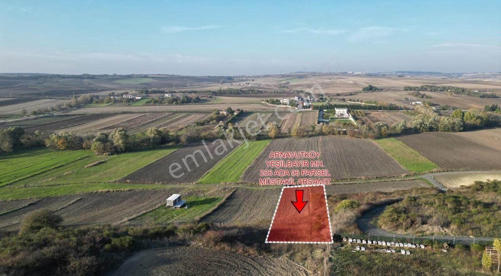 Arnavutköy Yeşilbayır Mahallesinde Tek Tapu Tarla - Görsel 2