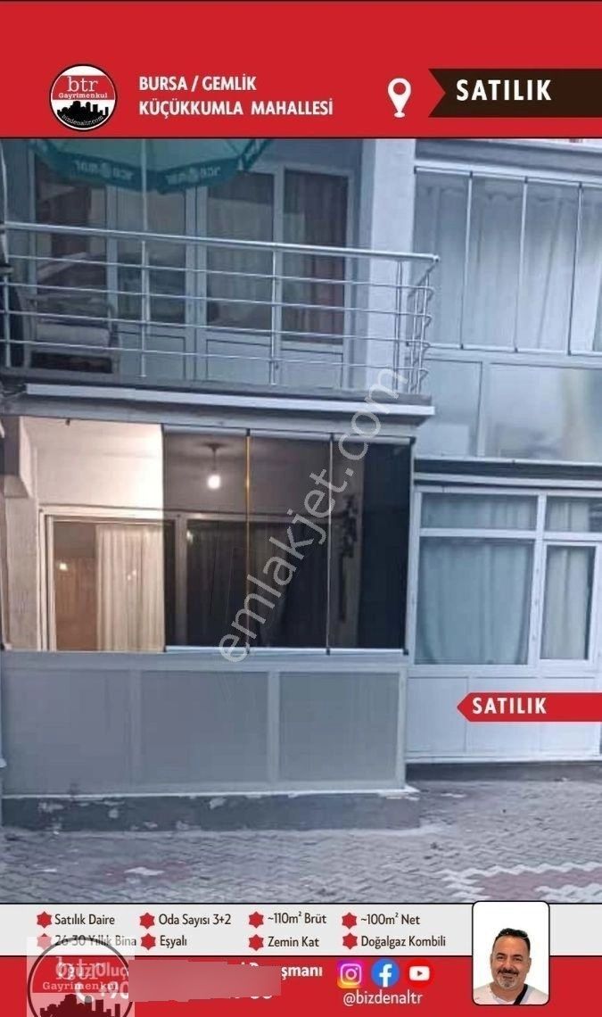 Gemlik Küçükkumla’da Satılık 3+2 Geniş Zemin Kat Daire