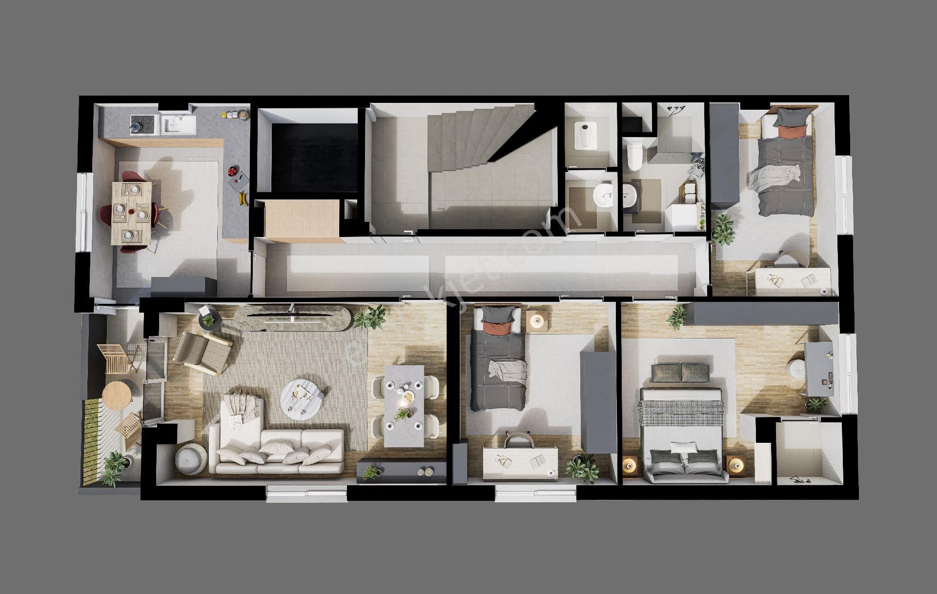 Sahibinden Akhisar'da Yerden Isıtmalı 3+1 Sıfır Daire - Görsel 2