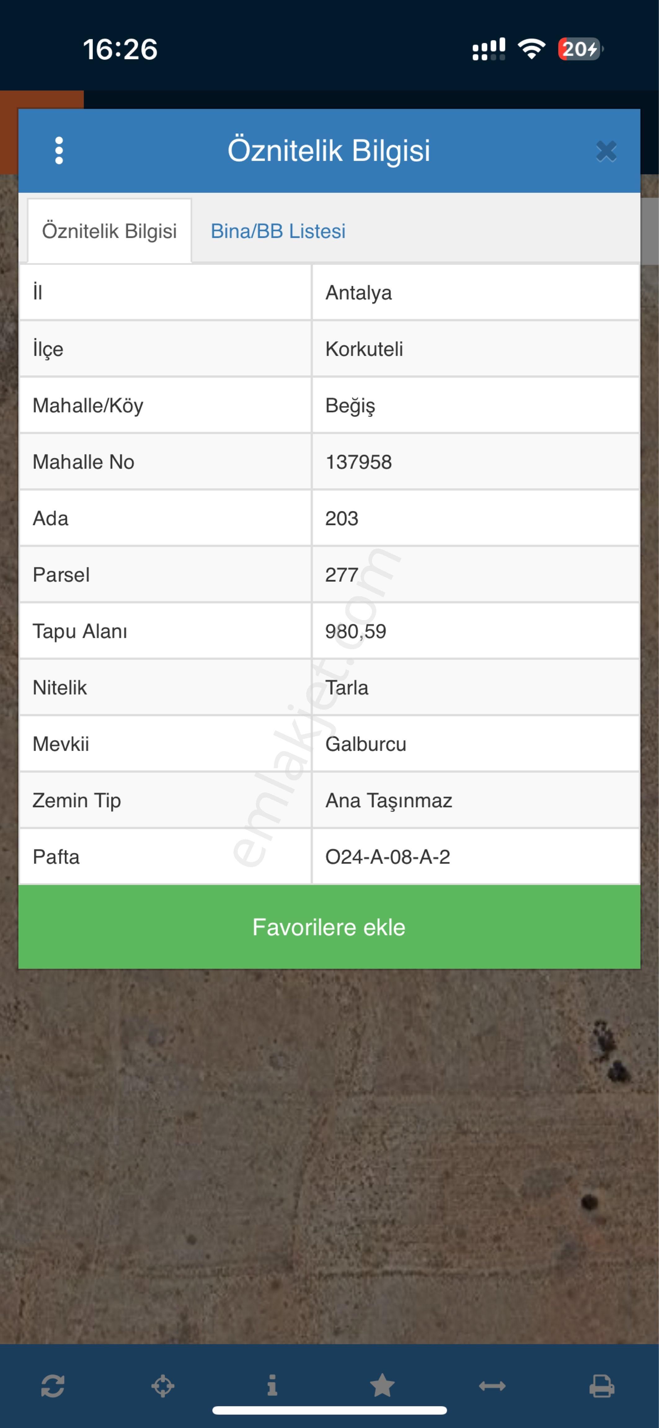 Korkuteli Beğiş 980 Metrekare Yatırıma Uygun Arazi