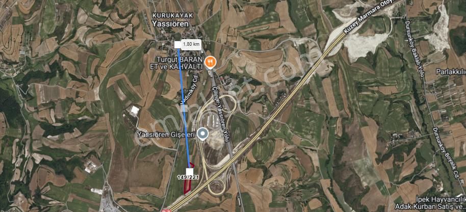 Arnavutköy Yassıörende Satılık Arsa , 2,695 M2 Otoyola Cephe Hisseli - Görsel 2