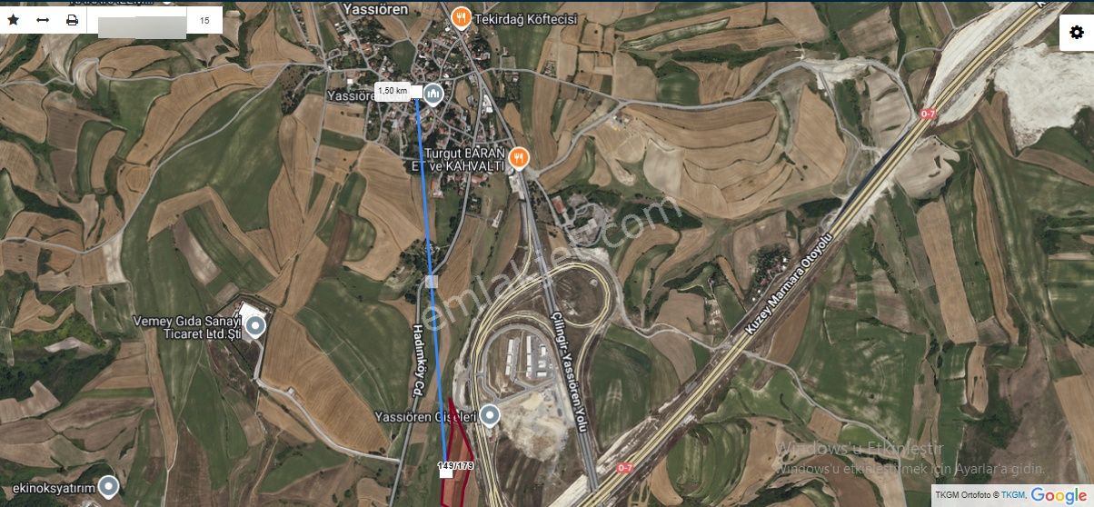 Arnavutköy Yassıörende Satılık Arsa , 3,045 M2 Yolu Var Hisseli Gişelere Yakın - Görsel 5