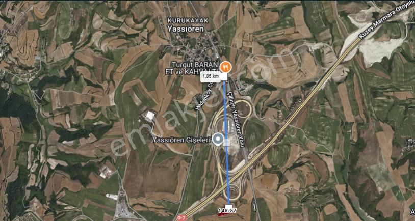 Arnavutköy Yassıörende Satılık Arsa , 1,073 M2 Hisseli Yolu Var - Görsel 2