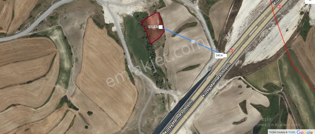 Arnavutköy Yassıörende Satılık Arsa , 533 M2 Hisseli Yolu Var - Görsel 3