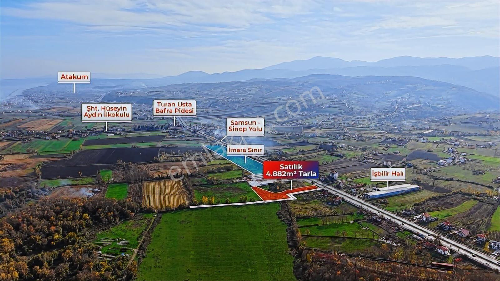 Hüseyin Boylu'dan Samsun-sinop Yoluna Cephe Satılık Tarla - Görsel 9