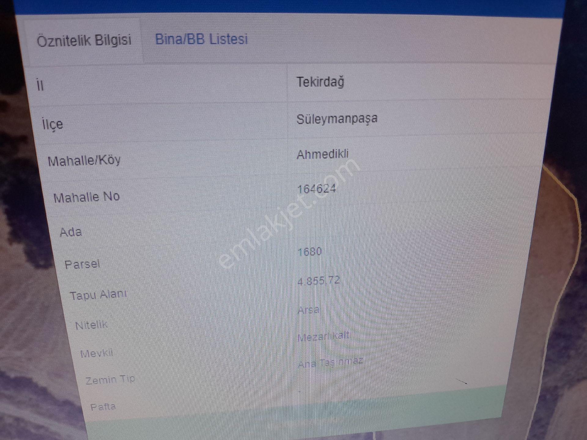 Satılık Arsa Tekirdağ Sülaymanpaşa Ahmedikli Mahallesi - Görsel 7