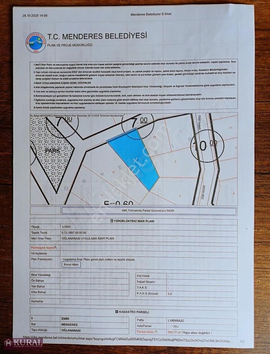 İzmir Menderes Oğlananasında Doğalgazlı 559 M2,3 Kat,0.60 Emsal - Görsel 18