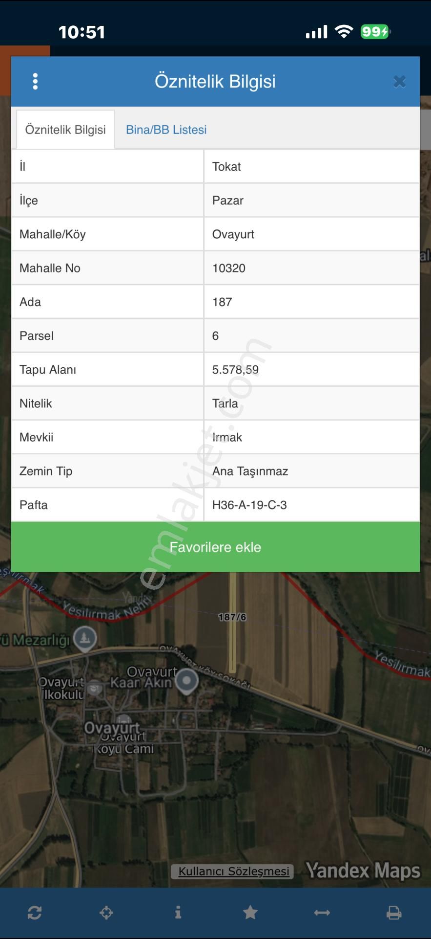 Yankıdan Pazar Ovayurt Köyü Suyu Yolu Olan 5.578m2 Satılık Tarla - Görsel 5