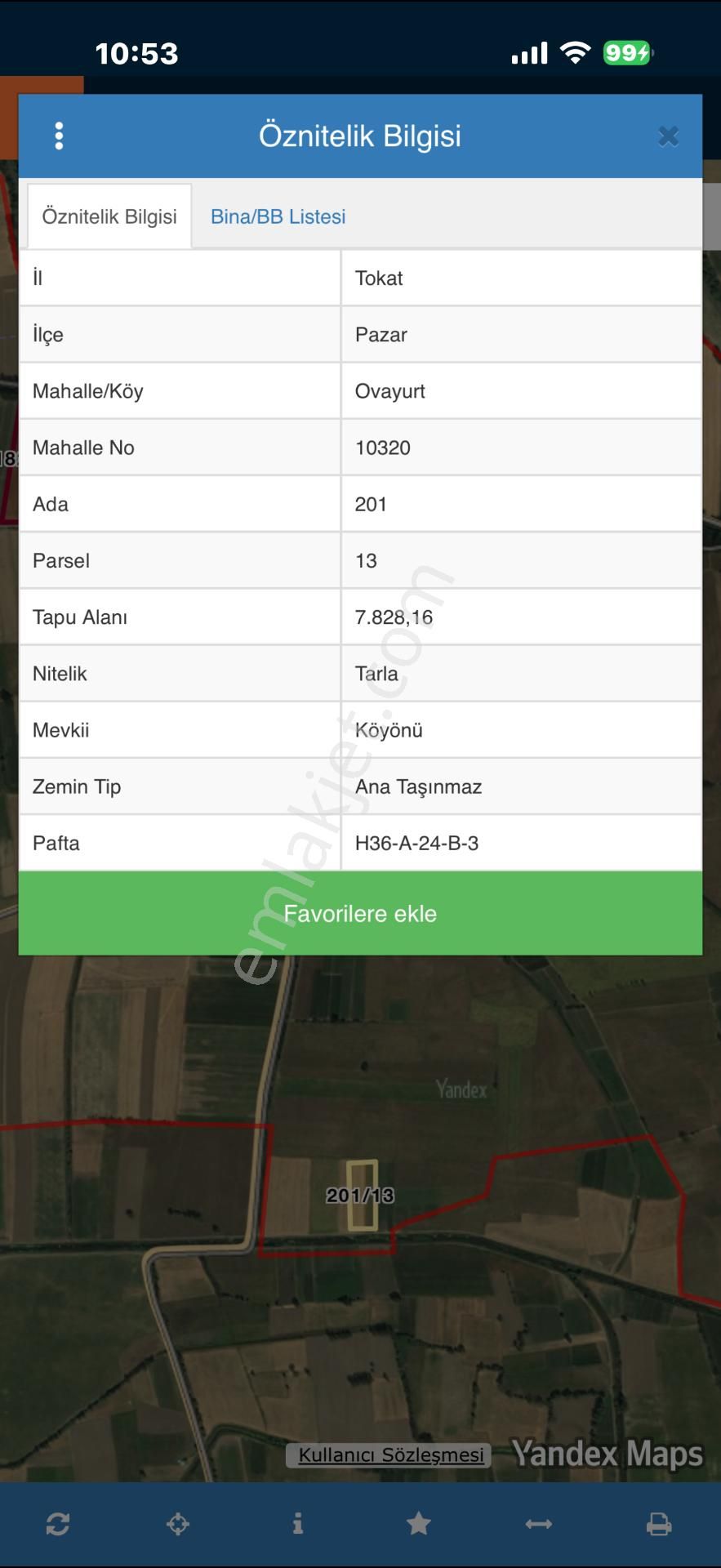 Yankıdan Pazar Ovayurt Köyü Suyu Yolu Olan 7.828m2 Satılık Tarla - Görsel 5
