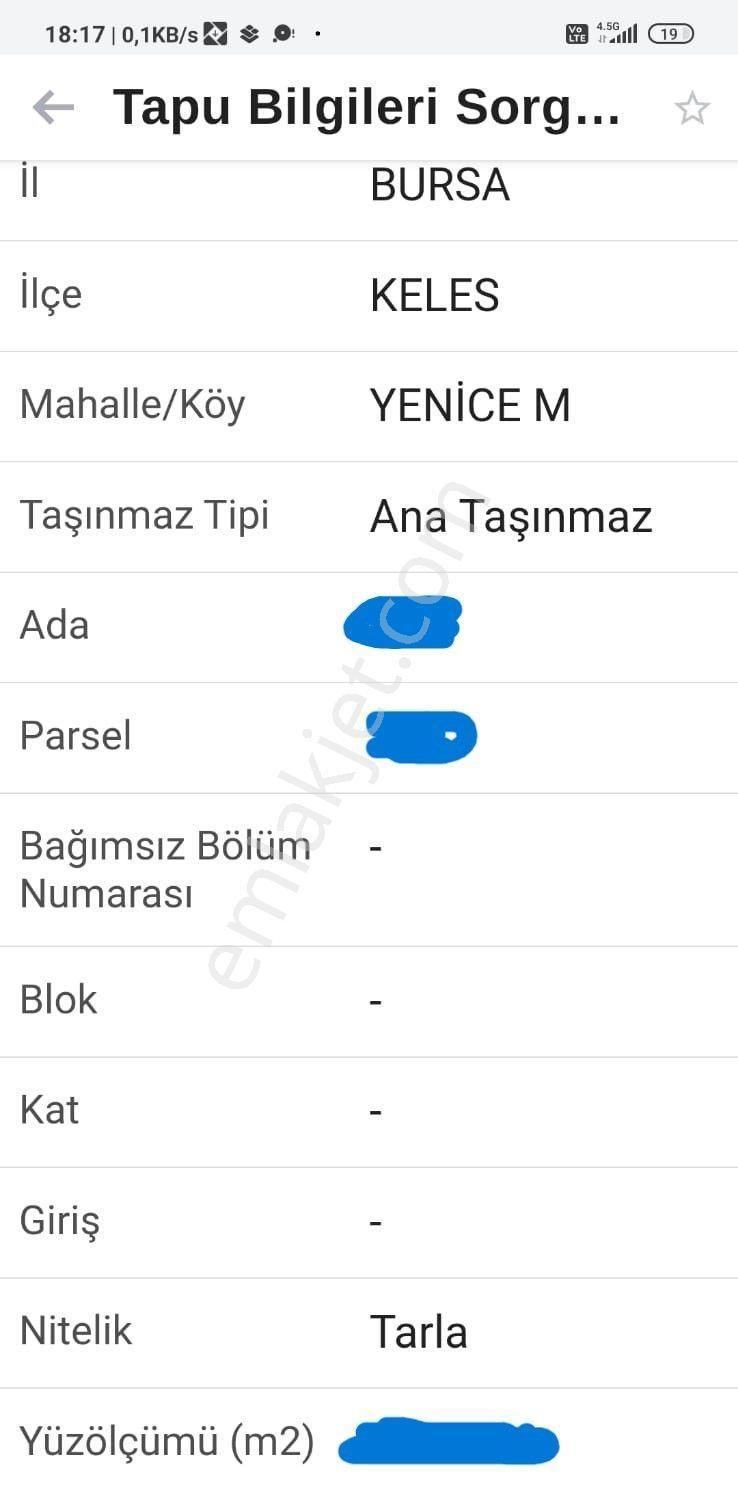 Bursa Keles Yenice Satılık 20,000m2 Tarla - Görsel 3