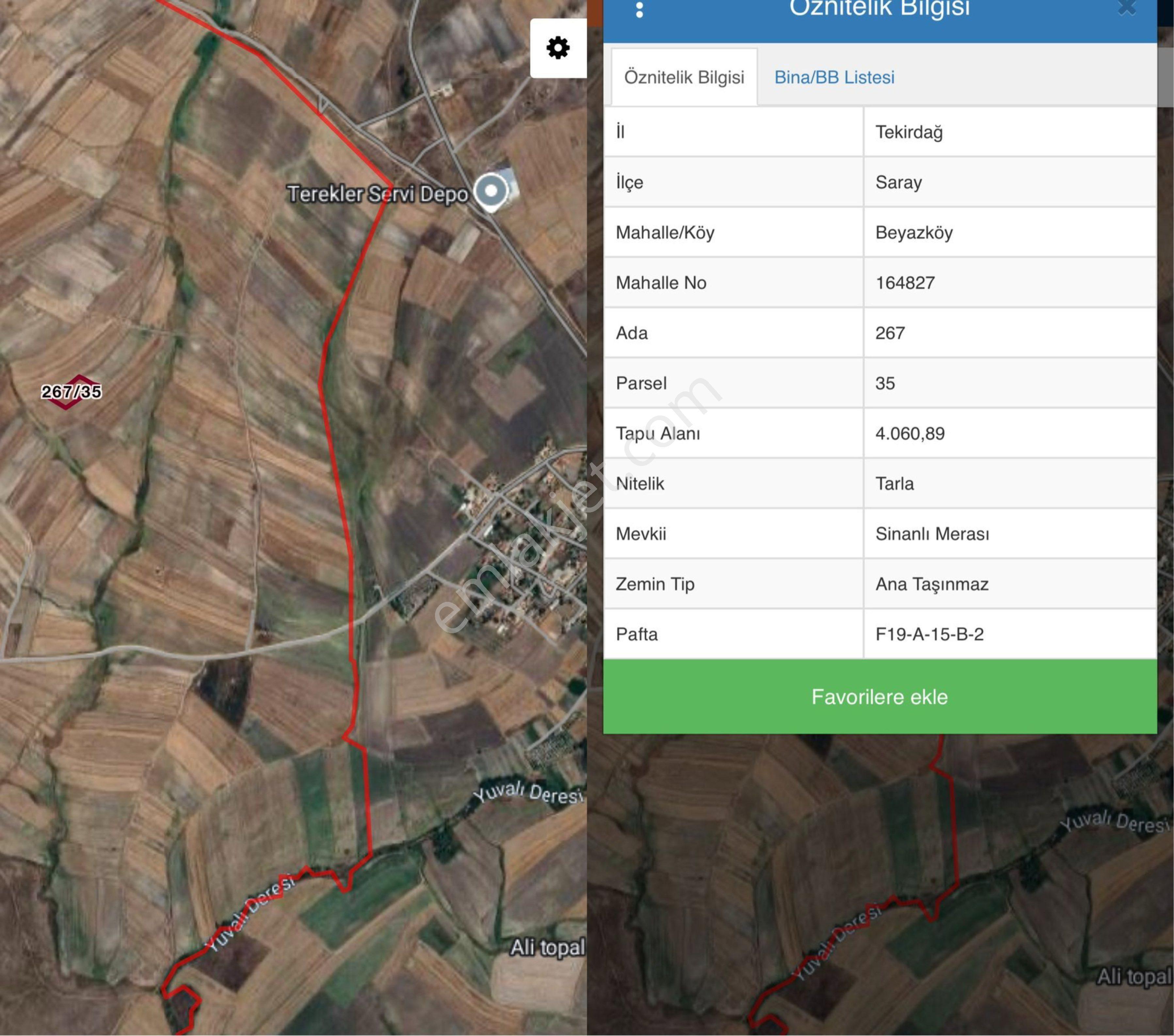 Tekirdağ Saray Beyazköyde Satılık 254 M2 Çaplı Köy Manzaralı Fırsat Arsa - Görsel 2