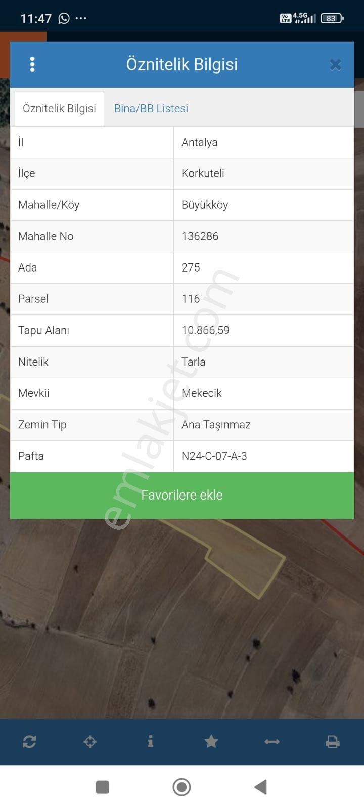 Antalya Korkuteli Büyükköy Satılık Manzaralı Arazi - Görsel 4