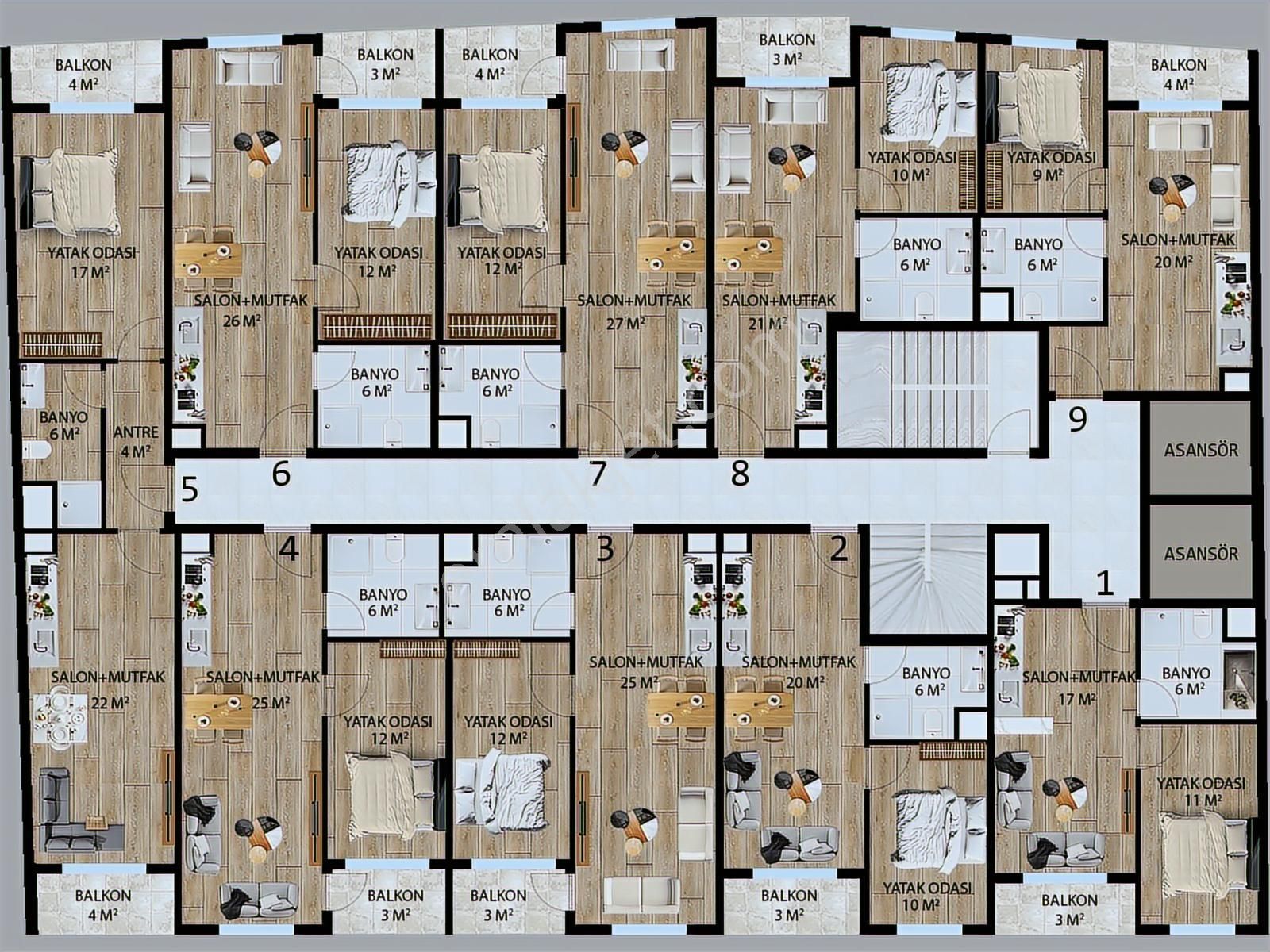 Hürriyet Cadde Üzeri Asansörlü 15.000tl Kira Getirili 1+1daire - Görsel 2