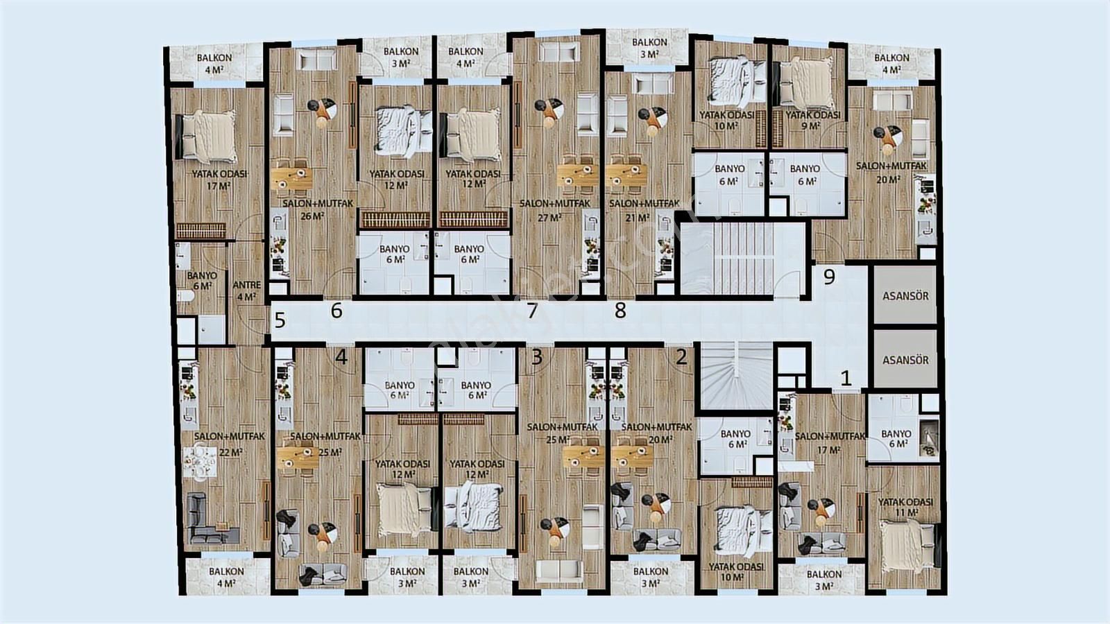 Hürriyet Cadde Üzeri Asansörlü 15.000tl Kira Getirili 1+1daire - Görsel 17