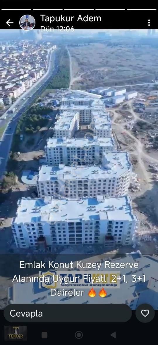 Tekbir Gayrimenkulden 15 Temmuz Adapark 82 Uygun Daire