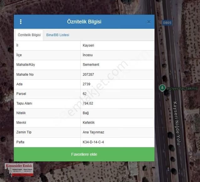 İncesu Semerkent'te Kayseri-niğde D805 Karayoluna Sıfır Arsa - Görsel 9