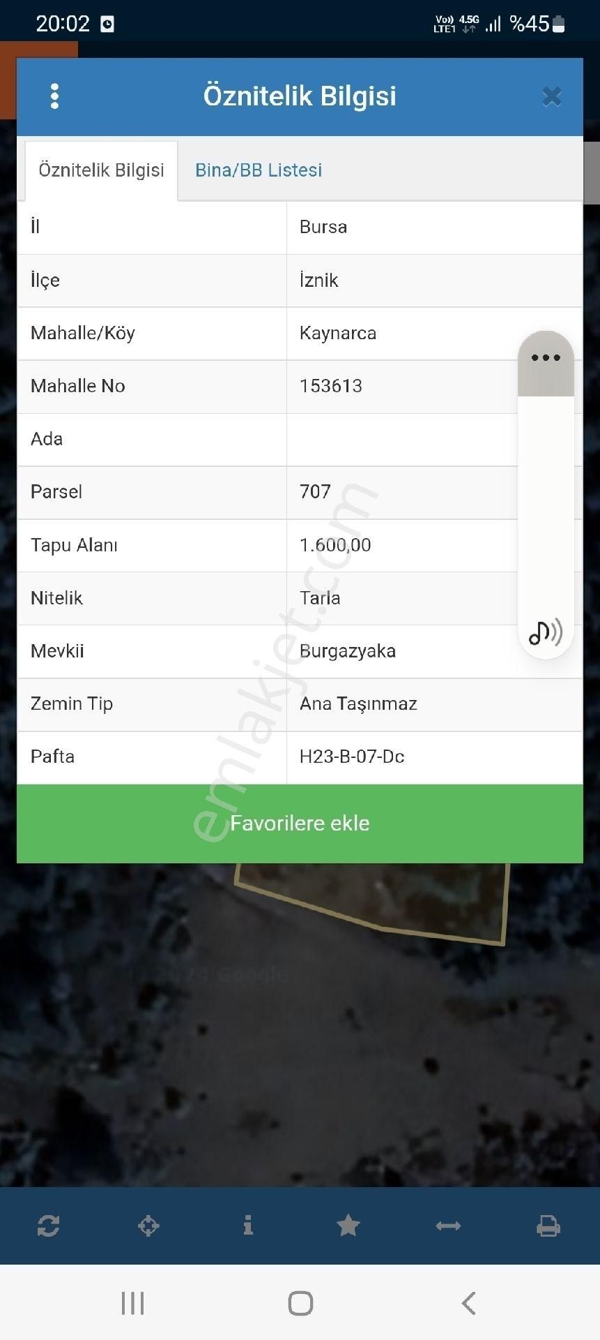 Sahibinden Satılık Iznık Kaynarcada Tam 1600 Mt Kelepır Fıata - Görsel 10