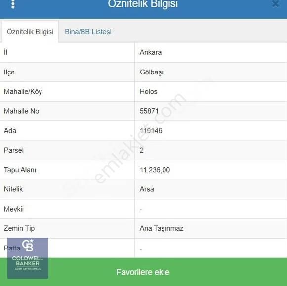 Gölbaşı Günalan (holos) Da Satılık 500 M2 Hisse 1 Emsal