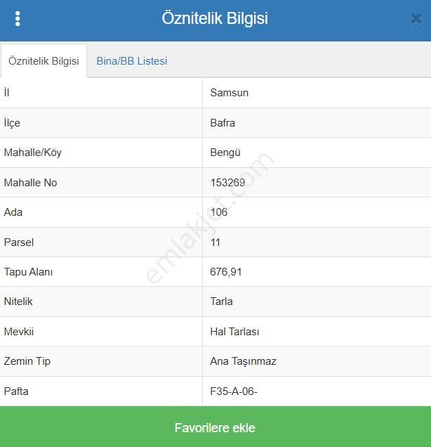 Samsun Bafra Bengü Köyünde 676 M² Tarla Satılıktır - Görsel 8
