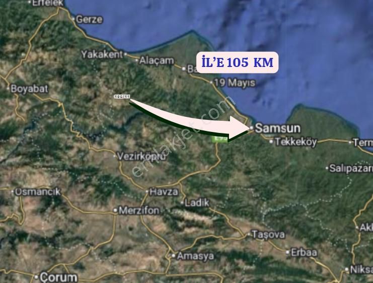 Samsun Bafra Bengü Köyünde 676 M² Tarla Satılıktır - Görsel 7