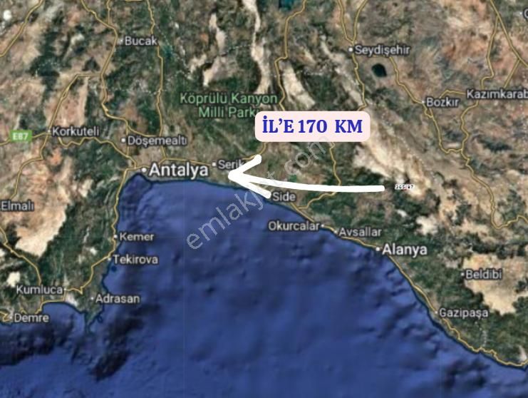 Antalya Gündoğmuş Ortaköy, Merkez Köyünde 971 M² Tarla Satılıktır - Görsel 6